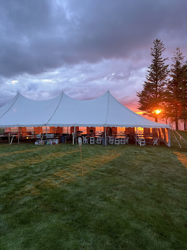 Private Home Lakeshore Tent Wedding with Beach Arbor